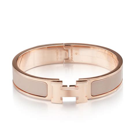 hermes rose gold clic bracelet